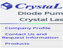 Tablet Screenshot of crystalaser.com